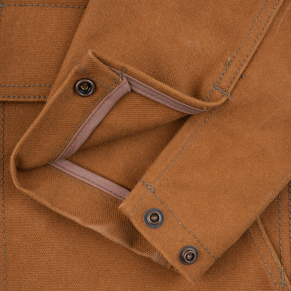 IHJ-150-BRN - 20oz Paraffin Coated Duck Chore Jacket - Brown - Image 9