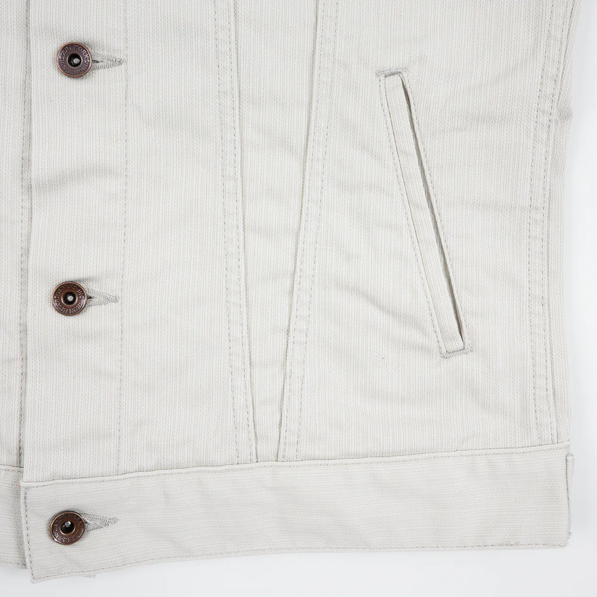 IHJ-162-GRY - 11oz Piqué Modified Type III Jacket - Light Grey - Image 6