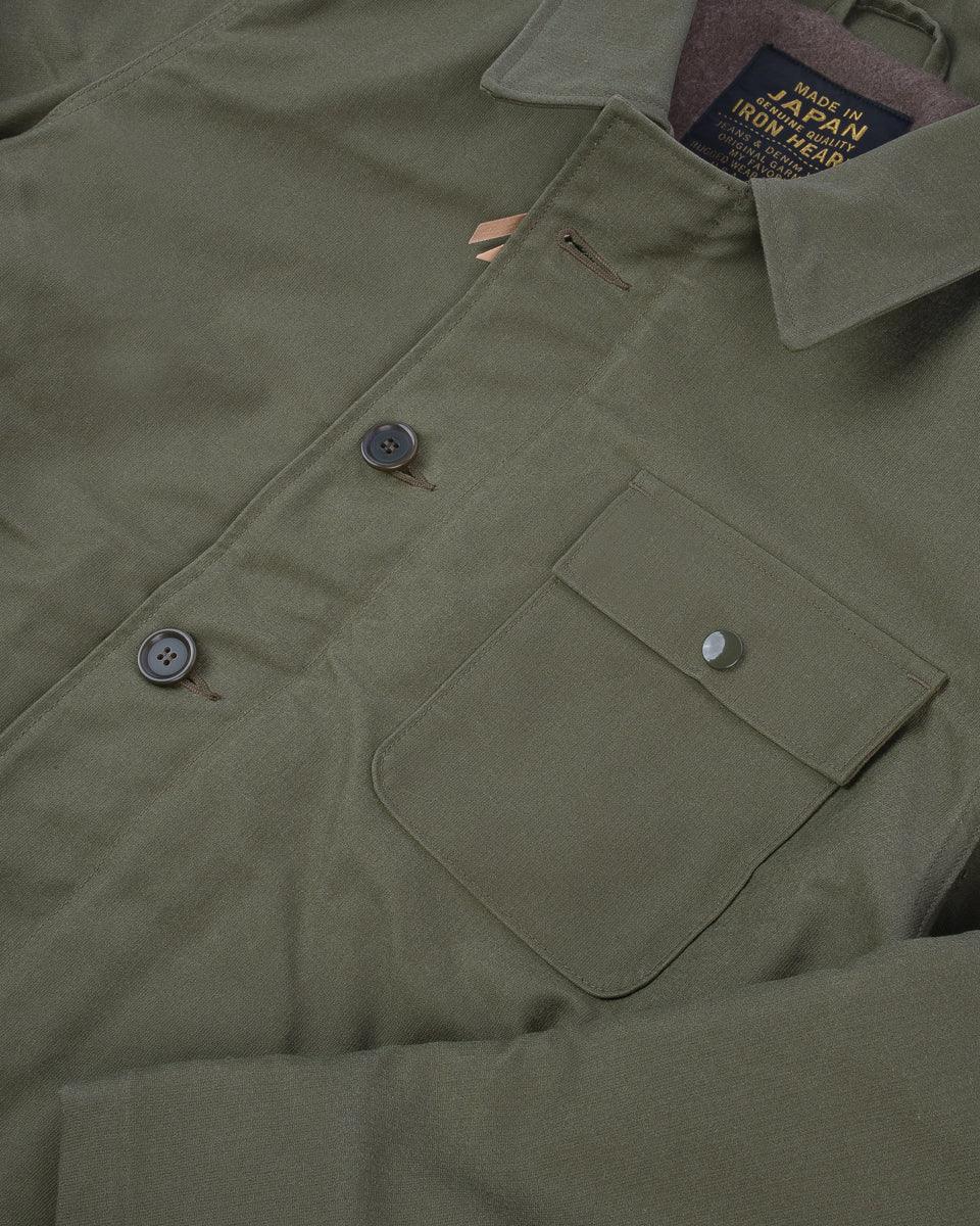 IHM-45-GRN - Oiled Whipcord A2 Deck Jacket - Army Green - Image 6