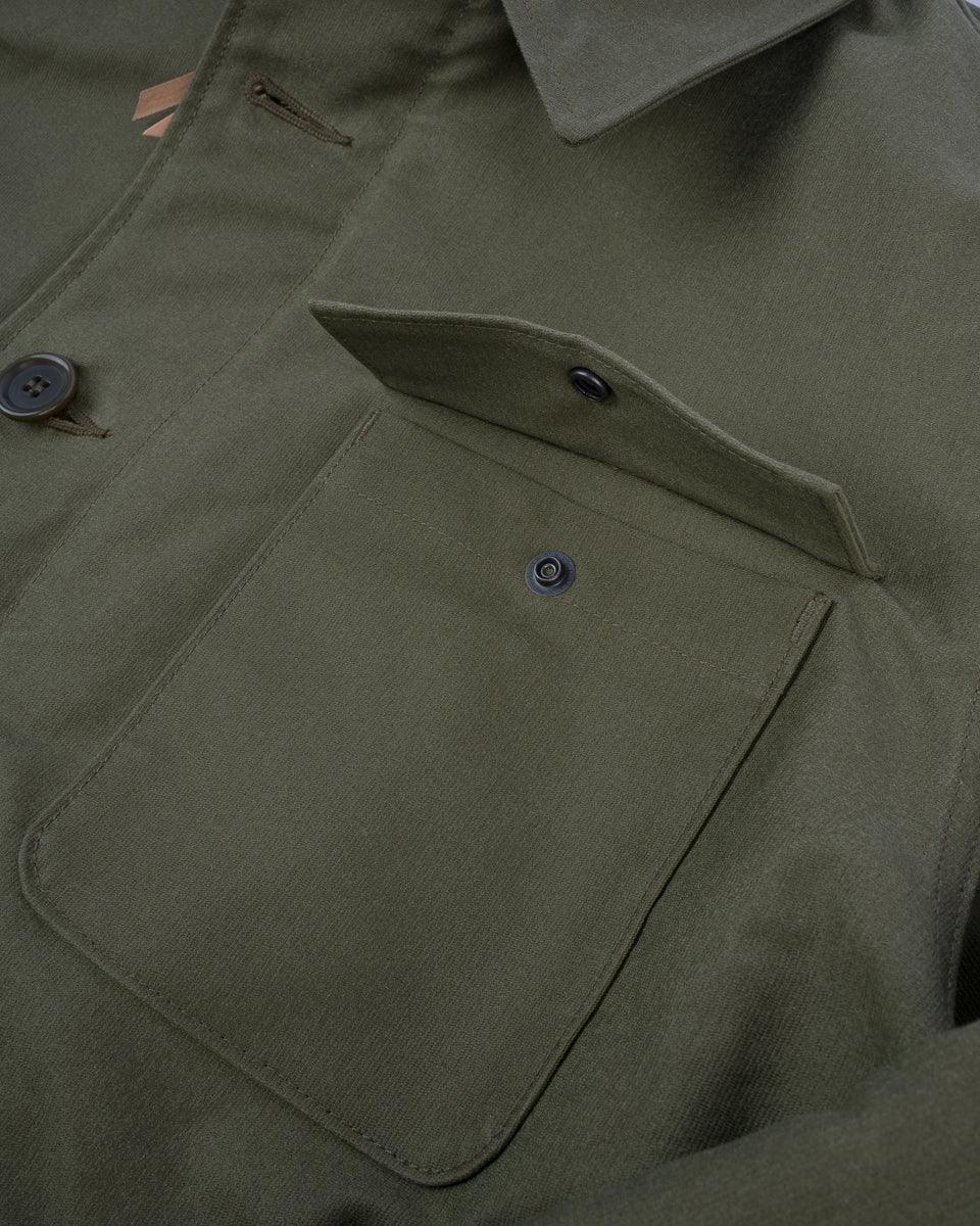IHM-45-GRN - Oiled Whipcord A2 Deck Jacket - Army Green - Image 7