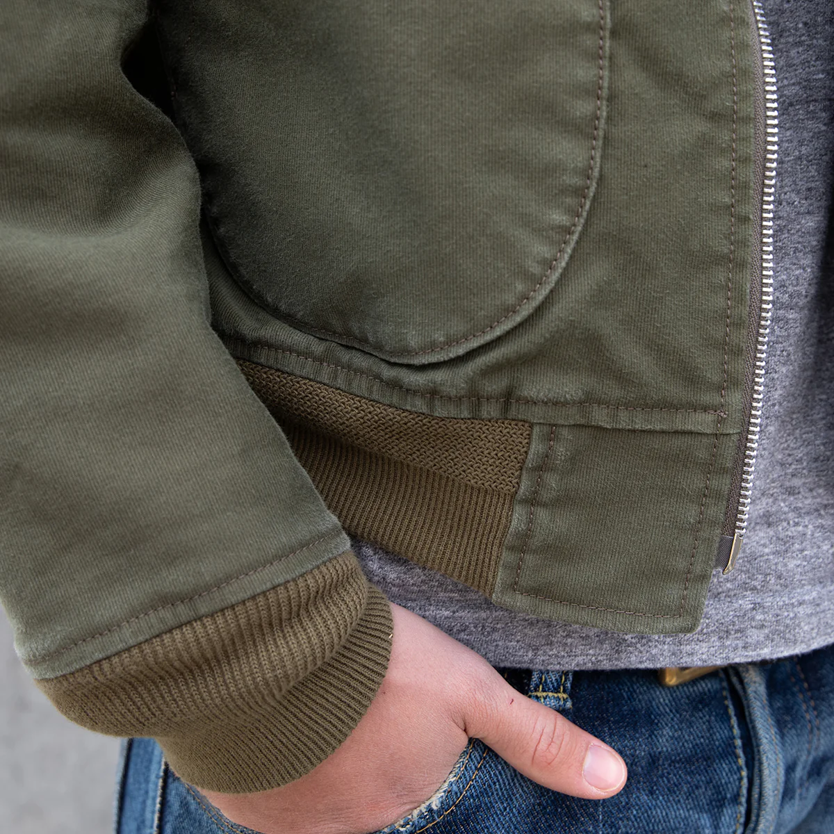 IHM-47-ODG - 12oz Whipcord Tanker Jacket - Olive Drab Green - Image 4
