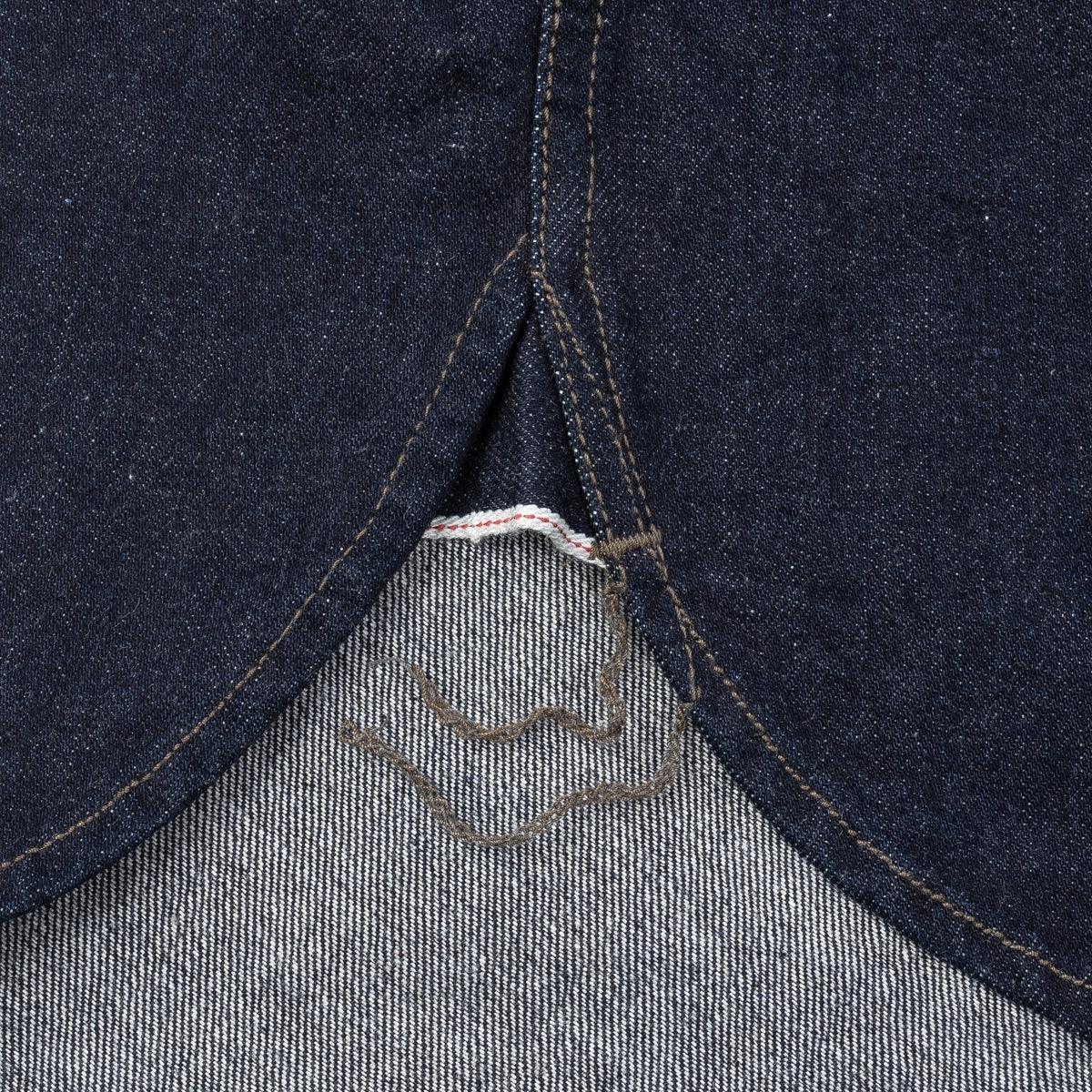 IHSH-326-IND - 12oz Selvedge Indigo Denim Work Shirt with Snaps - Indigo - Image 7