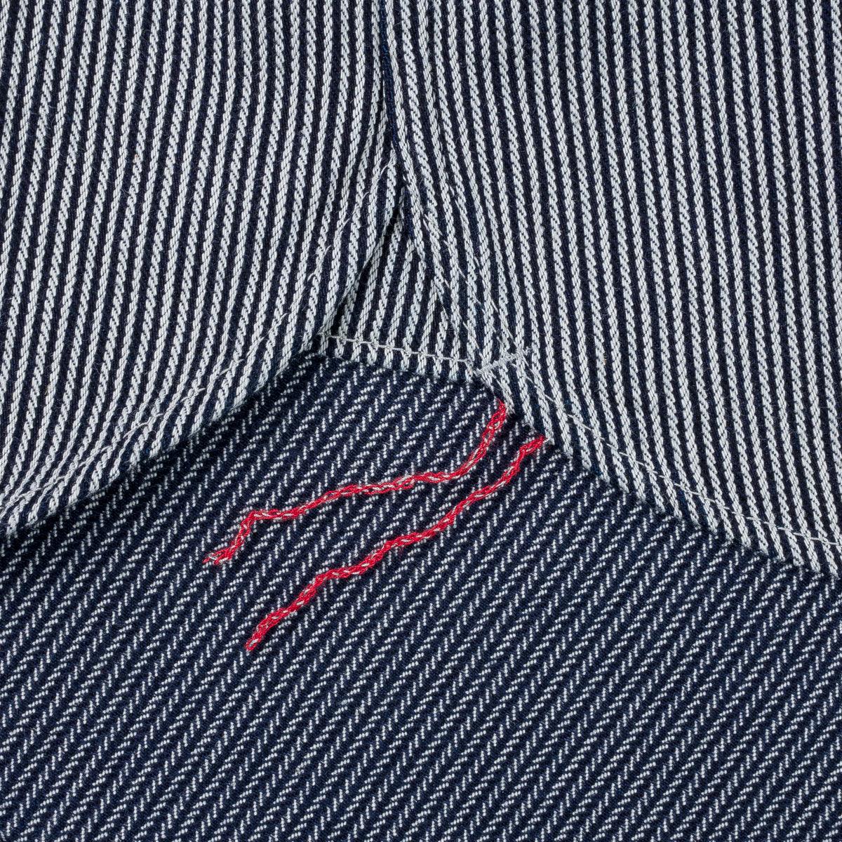 IHSH-366-IND - 8oz Herringbone Hickory Stripe Work Shirt - Indigo - Image 11