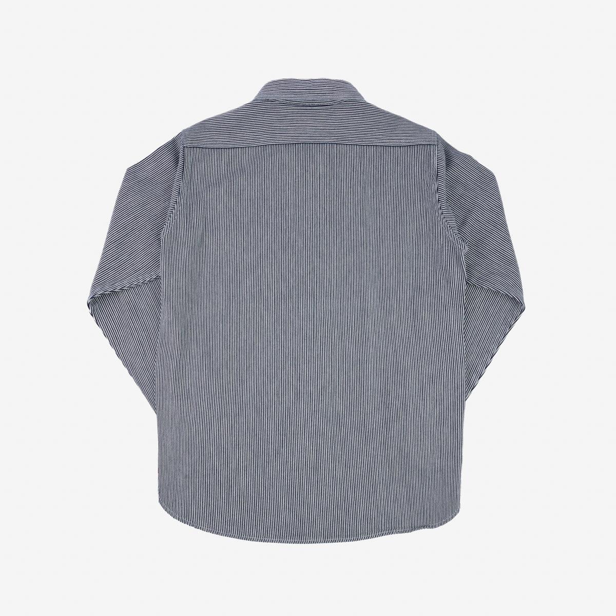 IHSH-366-IND - 8oz Herringbone Hickory Stripe Work Shirt - Indigo - Image 4