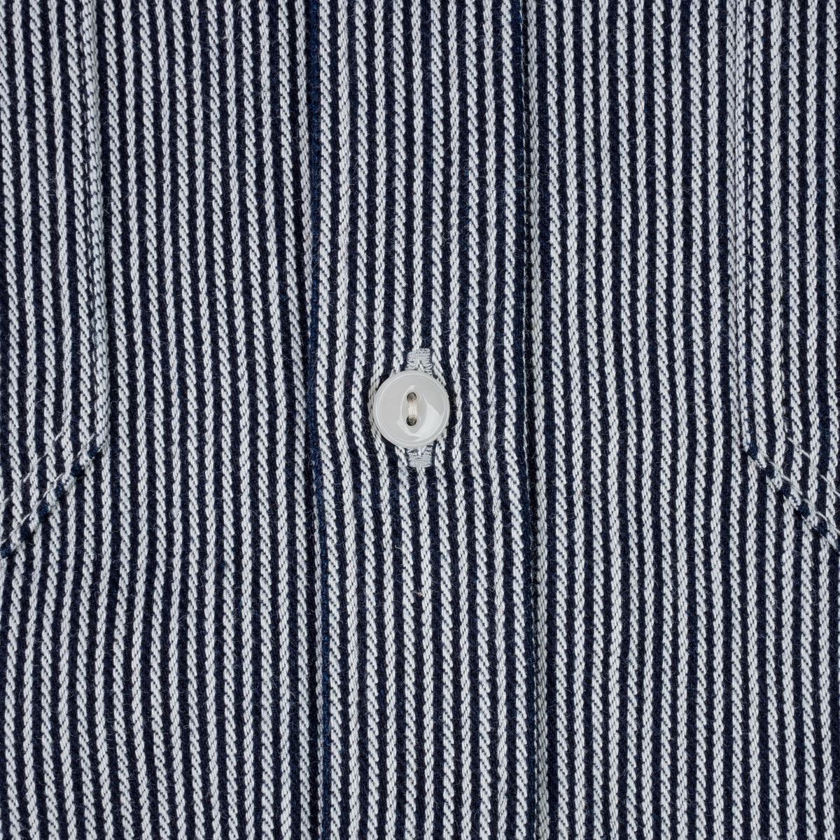 IHSH-366-IND - 8oz Herringbone Hickory Stripe Work Shirt - Indigo - Image 8