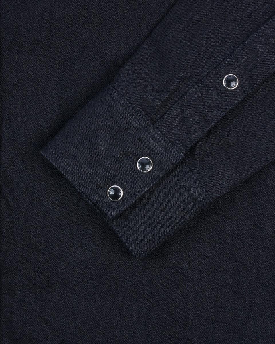 IHSH-396-BLK - 13.5oz Denim Western Shirt - Black - Image 5