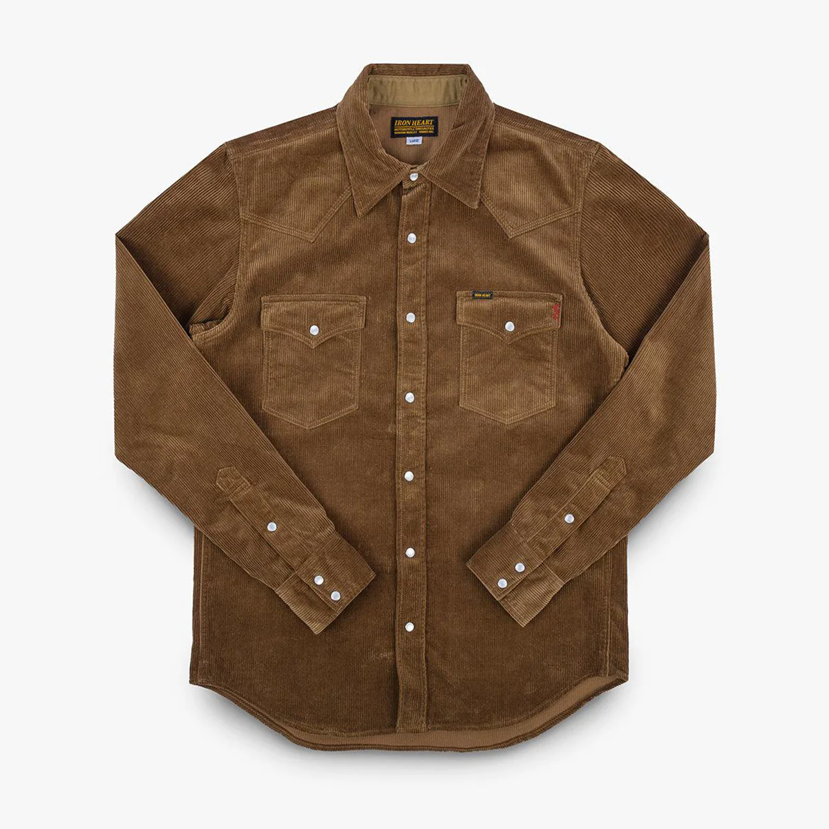 IHSH-398-CAM - 11oz Corduroy Western Shirt - Camel