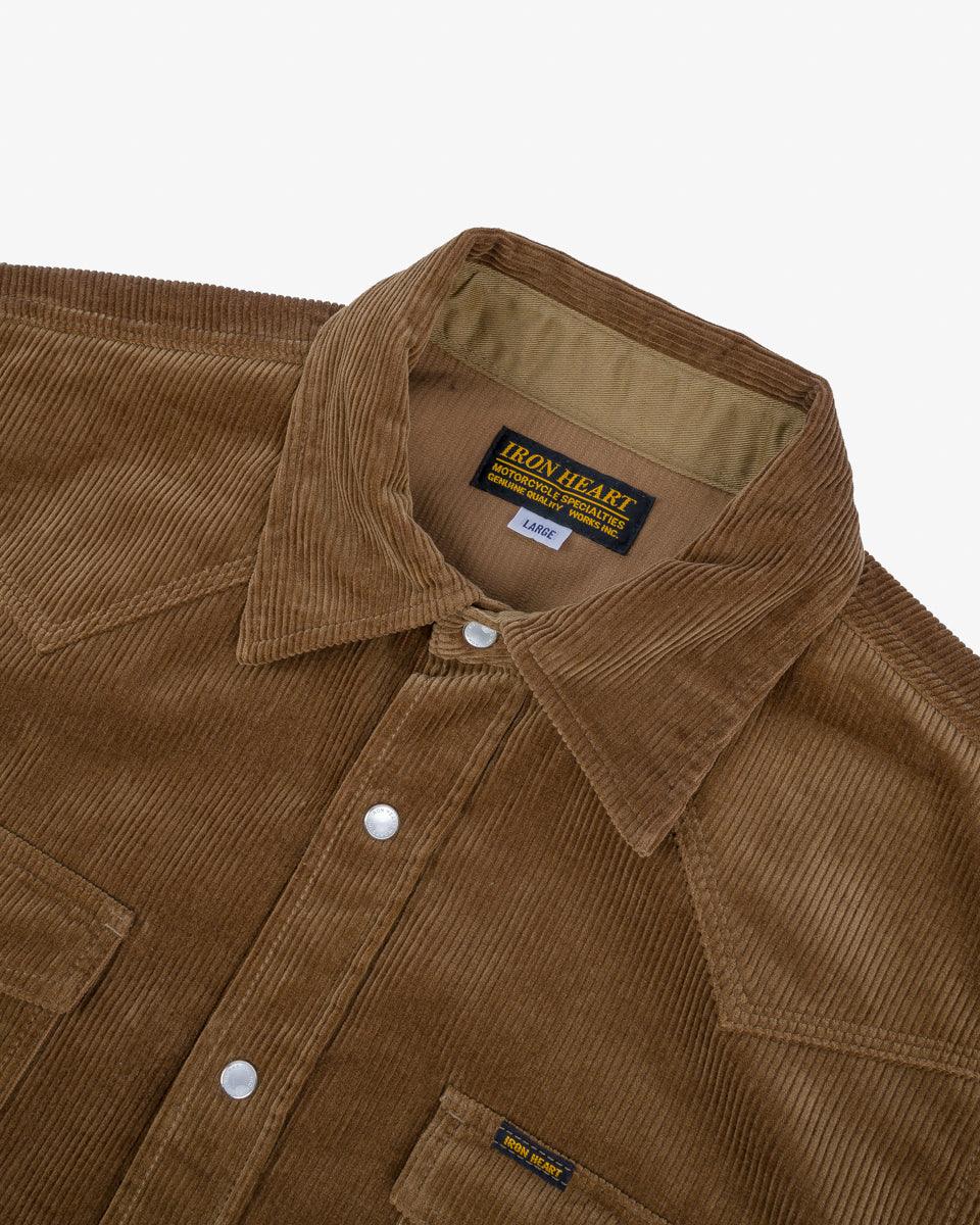 IHSH-398-CAM - 11oz Corduroy Western Shirt - Camel - Image 4