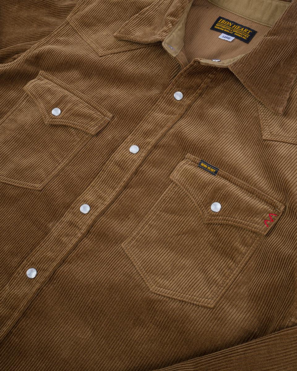 IHSH-398-CAM - 11oz Corduroy Western Shirt - Camel - Image 6