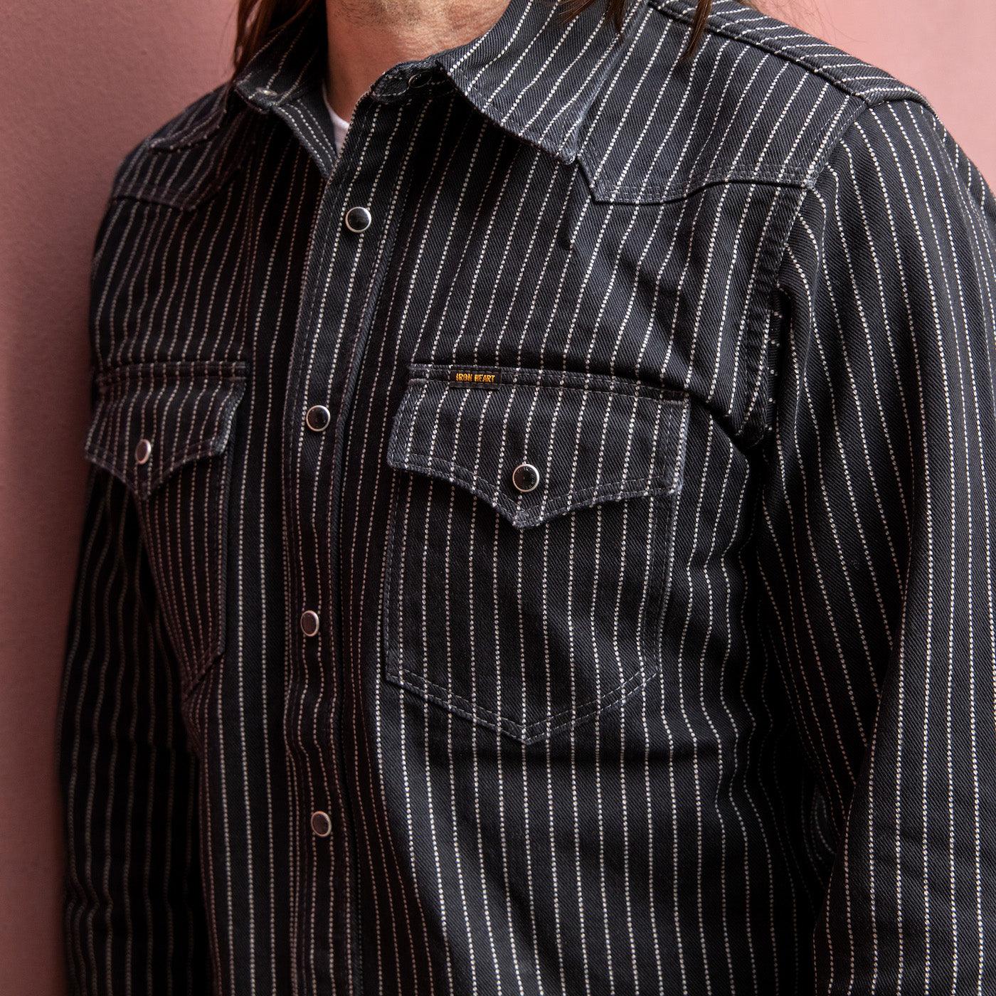 IHSH-62-BLK - 12oz Wabash Western Shirt - Black - Image 3