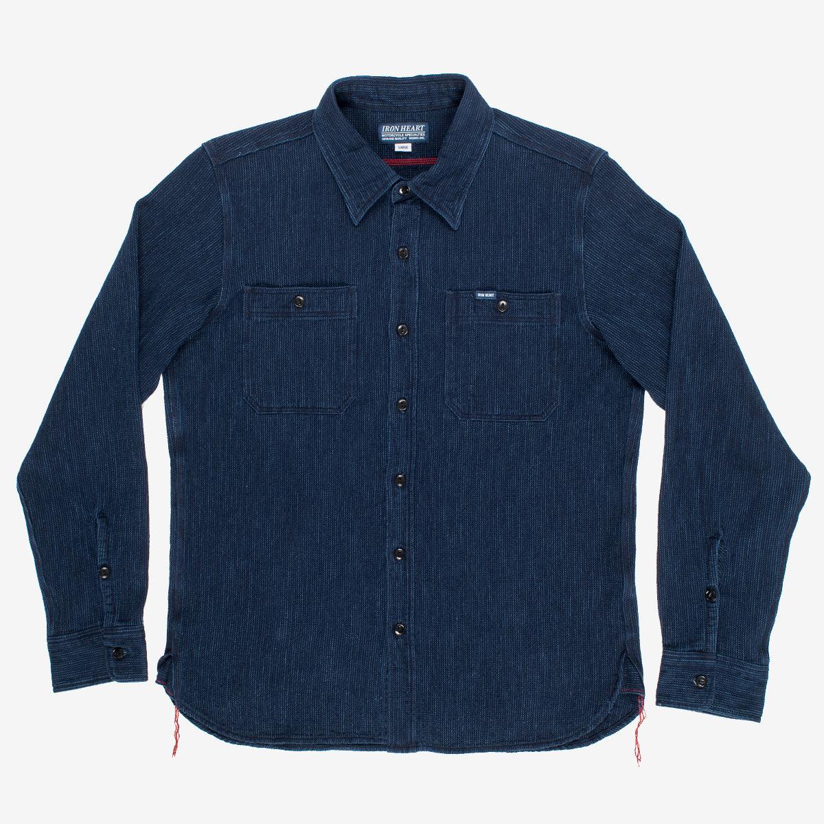 IHSH-96-IND - Waffle Work Shirt - Indigo