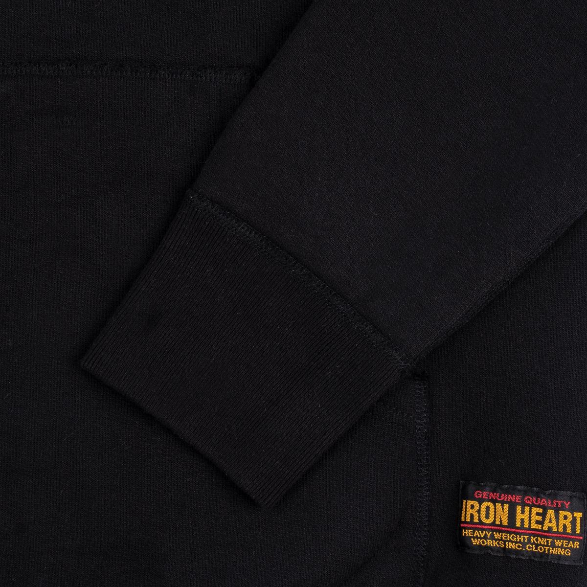 IHSW-10-BLK - 14oz Ultra Heavyweight Cotton Zip Up Hoodie Black - Image 7
