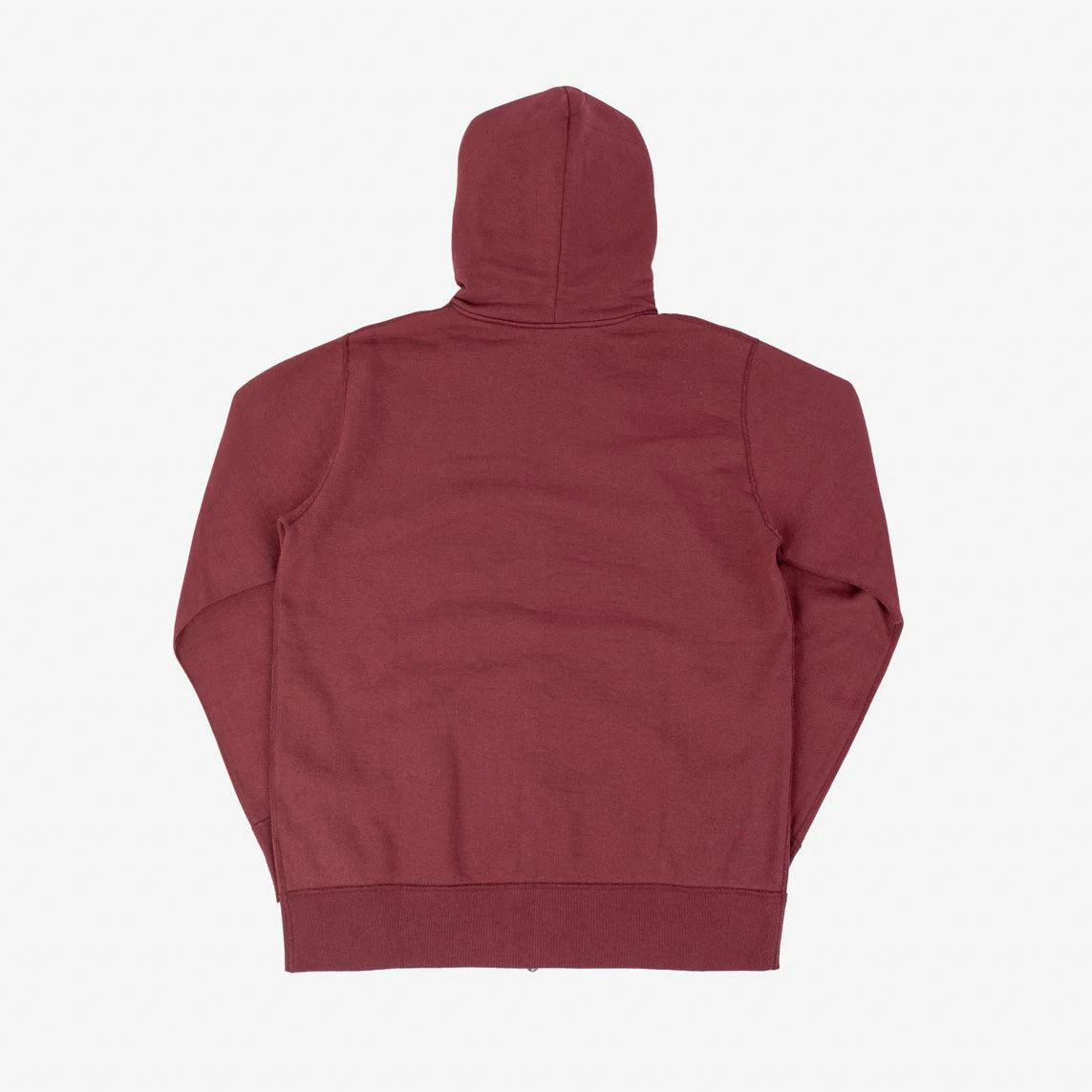 IHSW-10-BUR - 14oz Ultra Heavyweight Loopwheel Cotton Zip Up Hoodie - Burgundy - Image 3