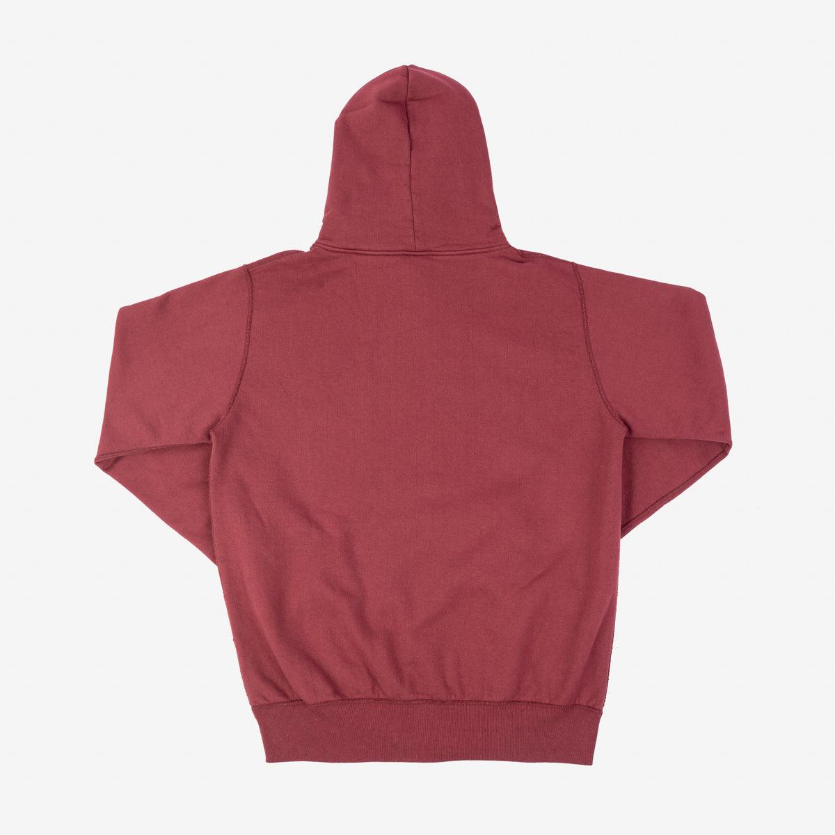 IHSW-49-BUR - 14oz Ultra Heavyweight Loopwheel Cotton Hoodie - Burgundy - Image 3