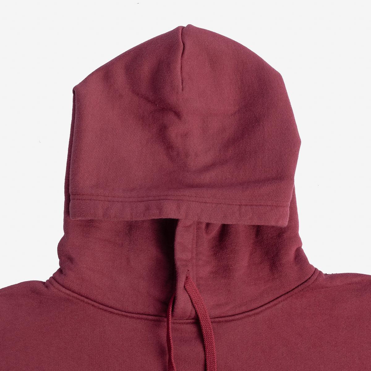 IHSW-49-BUR - 14oz Ultra Heavyweight Loopwheel Cotton Hoodie - Burgundy - Image 4