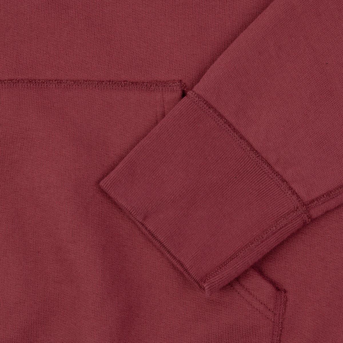 IHSW-49-BUR - 14oz Ultra Heavyweight Loopwheel Cotton Hoodie - Burgundy - Image 5