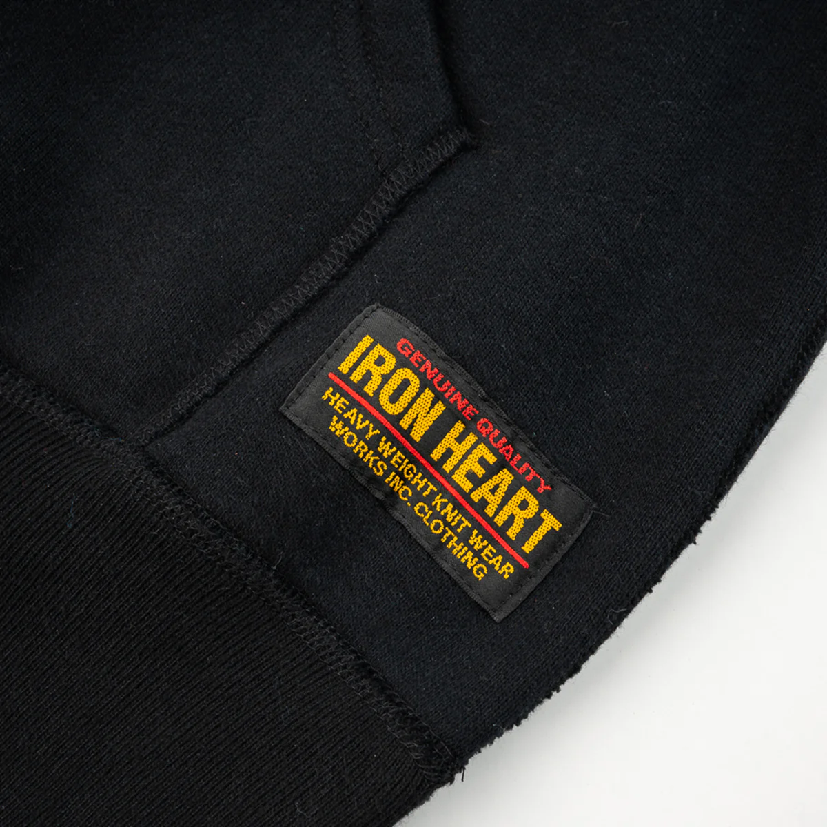 IHSW-80L-BLK - Printed 14oz Ultra Heavyweight Loopwheel Cotton Zippered Hoodie - Black - Image 6
