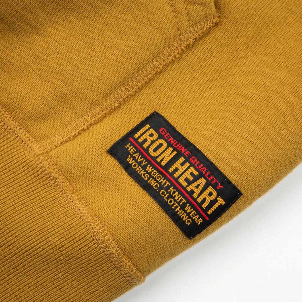 IHSW-81L-MUS-NP - 14oz Ultra Heavyweight Loopwheel Cotton Zippered Hoodie - Mustard - Image 6