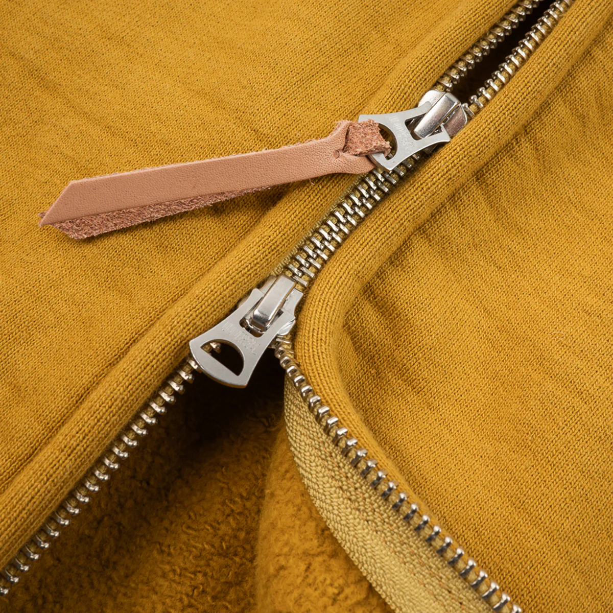 IHSW-81L-MUS-NP - 14oz Ultra Heavyweight Loopwheel Cotton Zippered Hoodie - Mustard - Image 7
