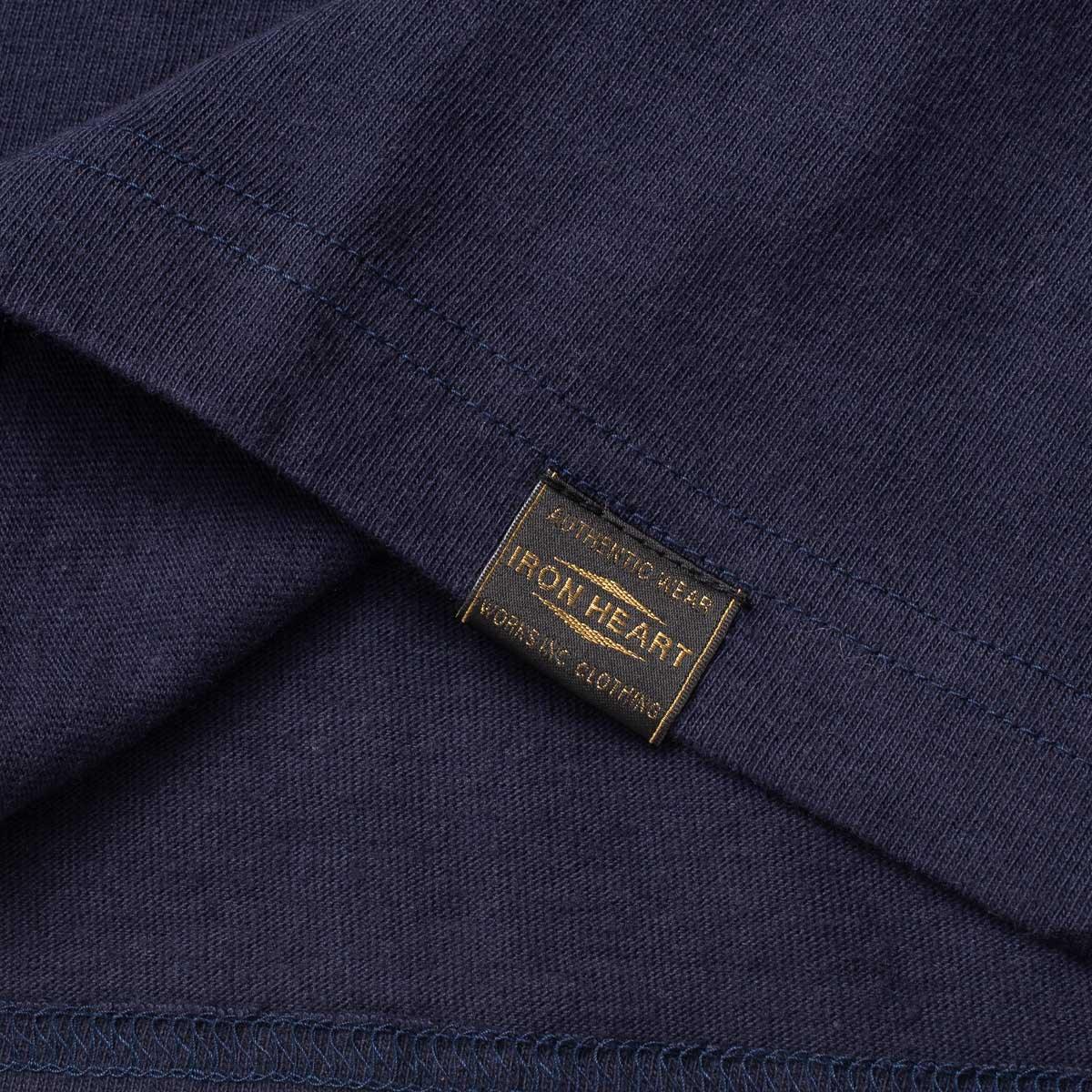 IHT-1610L-NAV - 6.5oz Loopwheel Crew Neck T-Shirt (Long) - Navy - Image 5