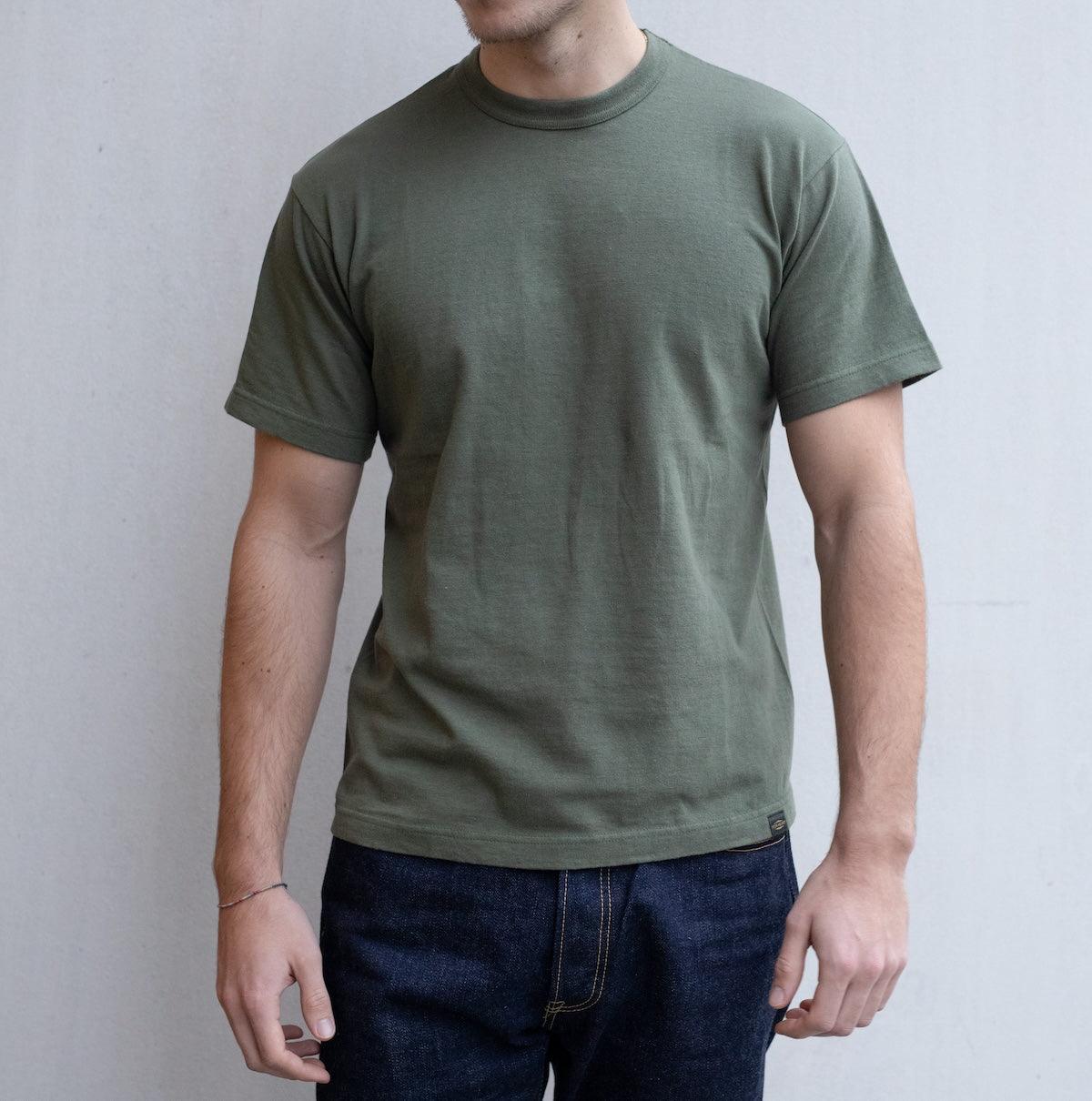 IHT-1610L-OLV - 6.5oz Loopwheel Crew Neck T-Shirt (Long) - Olive - Image 2