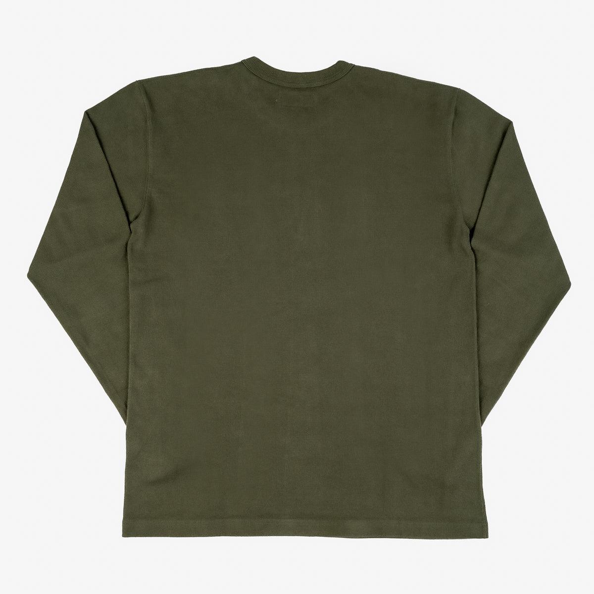 IHTL-1501-OLV - 11oz Cotton Knit Crew Neck Sweater - Olive - Image 4