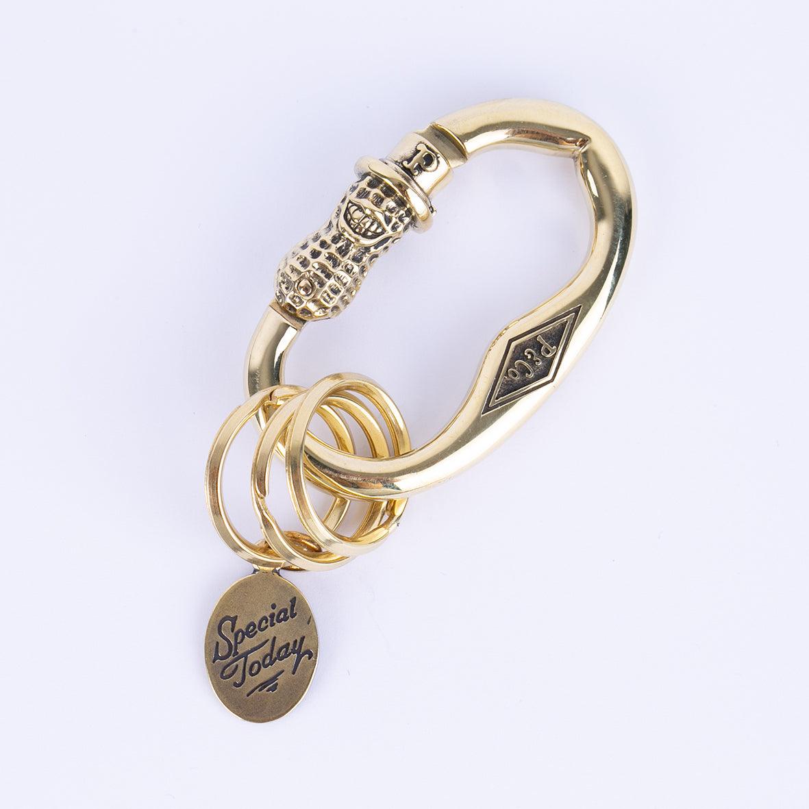 PE-CARABINER-BR - Peanuts & Co PEANUTS CARABINER- Brass