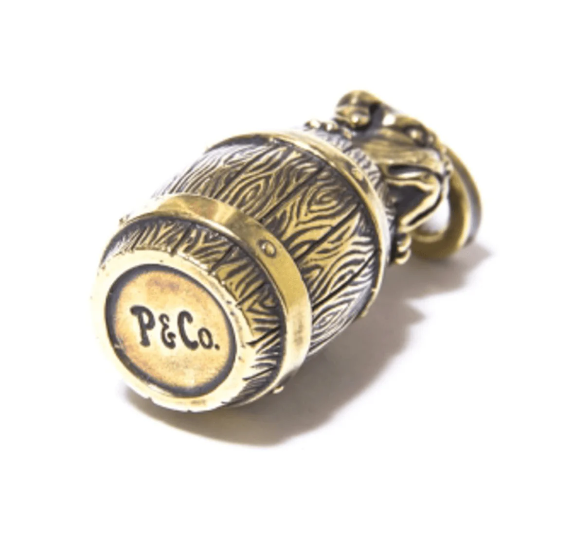 PE-BULL-BARREL-KEY-RING-BR - Peanuts & Co BULL BARREL Key Ring - Brass - Image 3