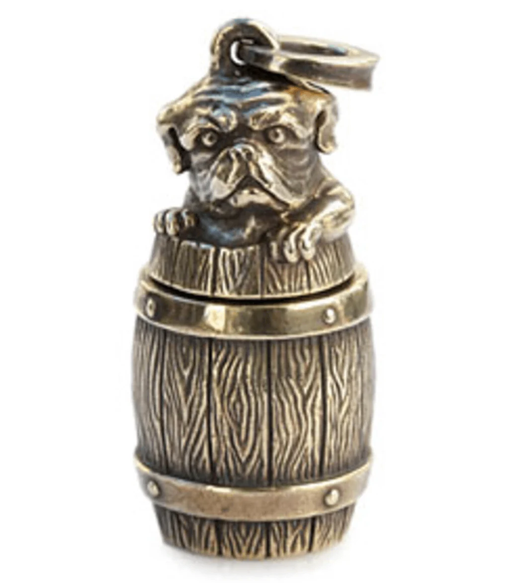 PE-BULL-BARREL-KEY-RING-BR - Peanuts & Co BULL BARREL Key Ring - Brass - Image 4