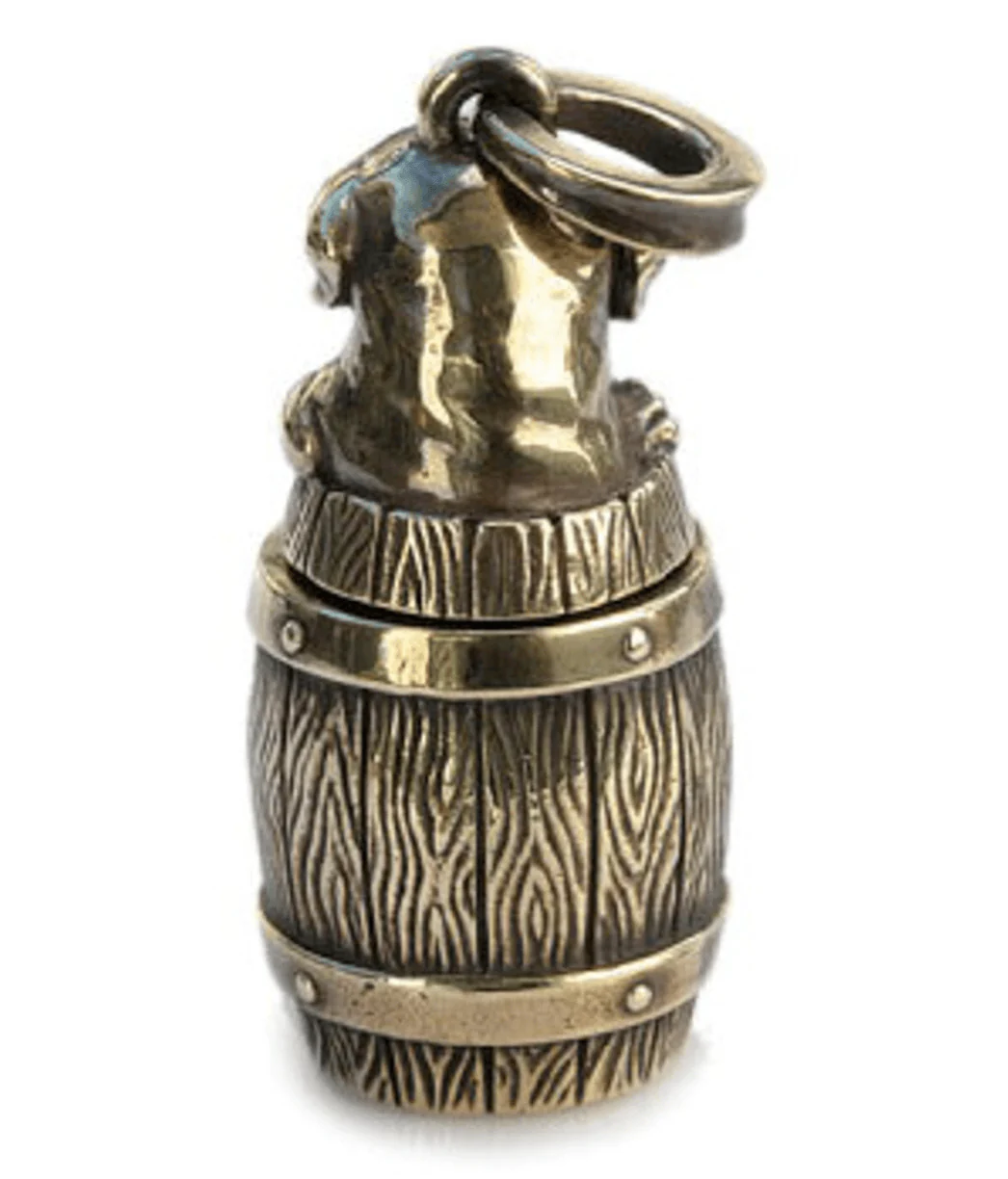 PE-BULL-BARREL-KEY-RING-BR - Peanuts & Co BULL BARREL Key Ring - Brass - Image 5