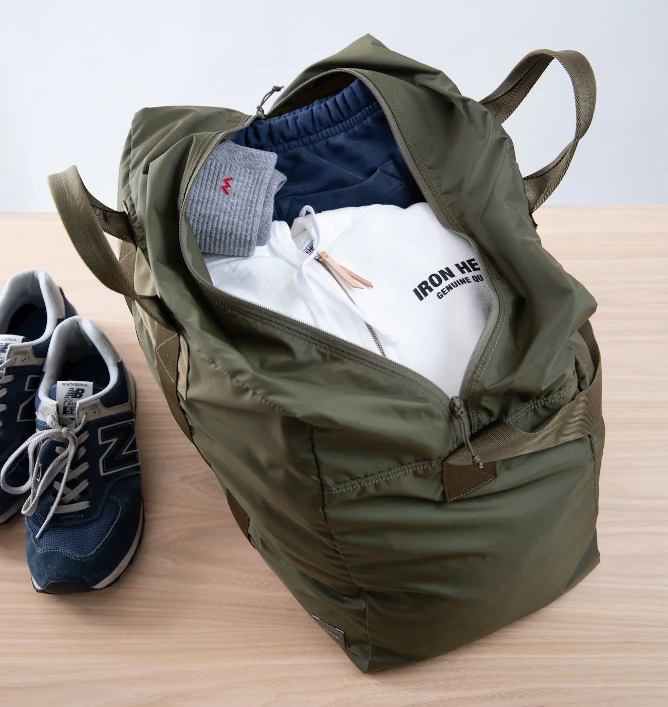 PO-FLEX-DUFFLE-BAG-OLV - Porter-Yoshida & Co - FLEX 2WAY DUFFLE BAG (S) - Olive - Image 2