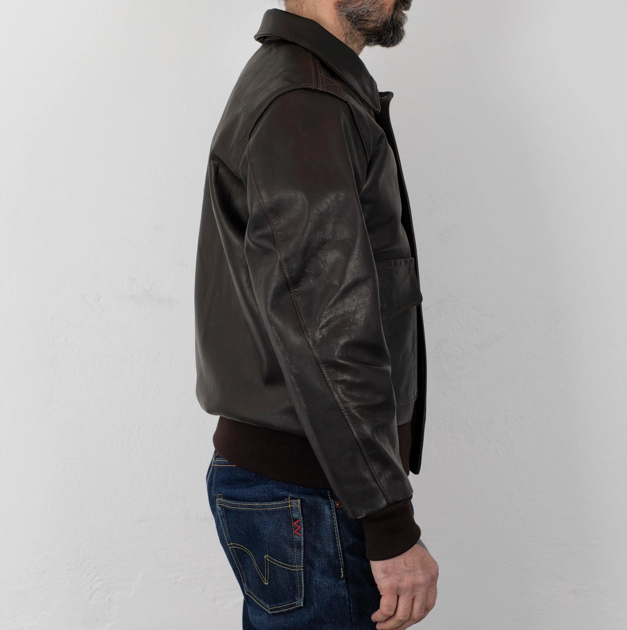 SB-A2-HO-BRN - Simmons Bilt A-2 Blattwerk Horsehide Leather - Brown - Image 4