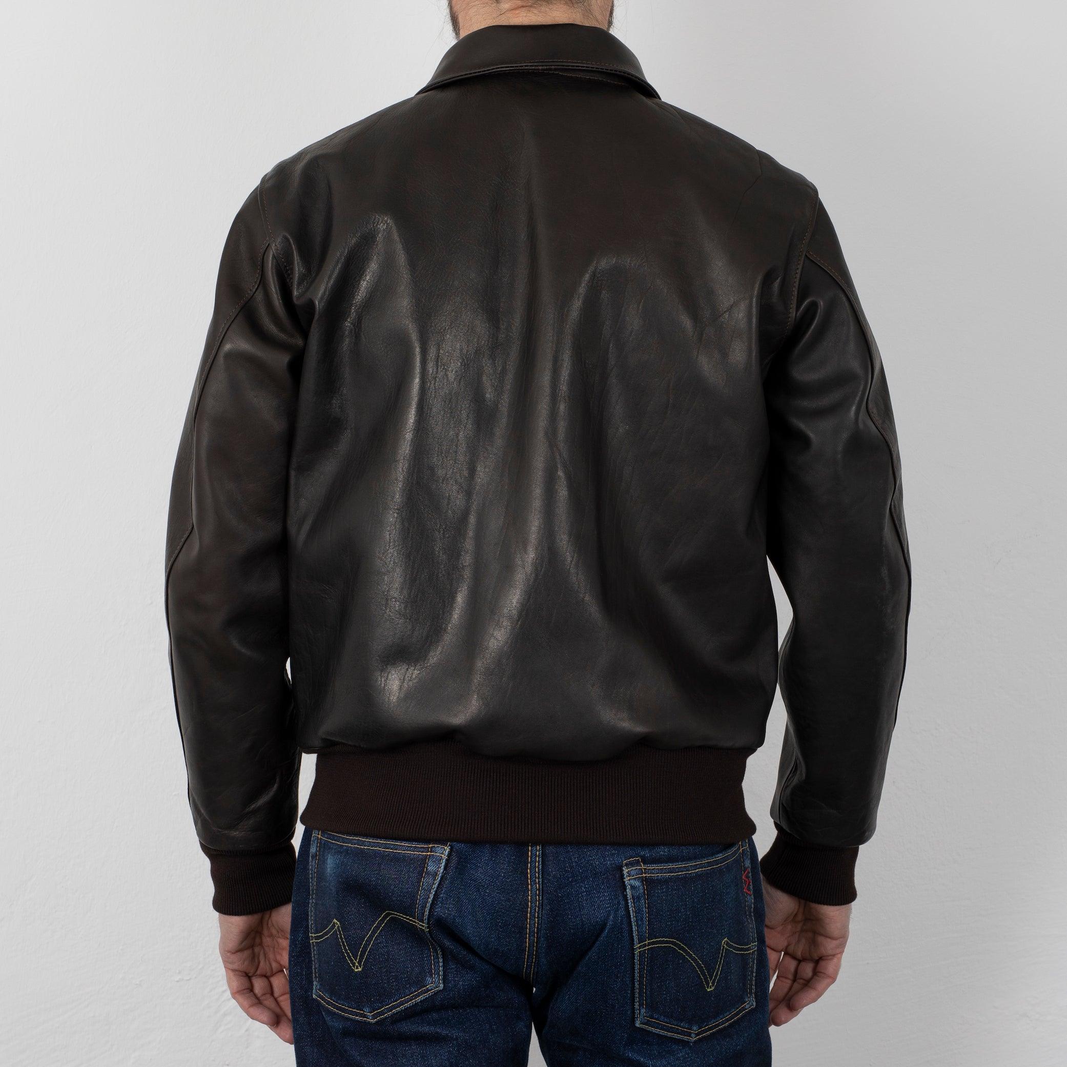 SB-A2-HO-BRN - Simmons Bilt A-2 Blattwerk Horsehide Leather - Brown - Image 5