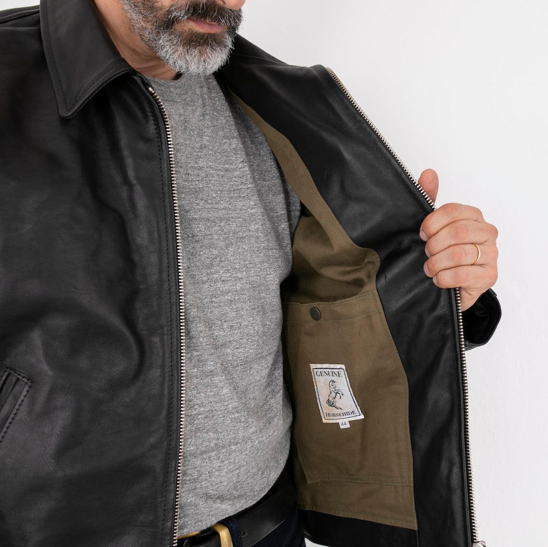 SB-MV-JPN-HO-BLK - Simmons Bilt "Maverick" Japanese Horsehide Jacket - Black - Image 5