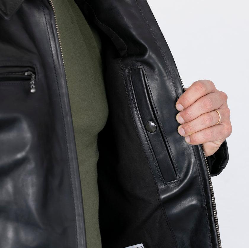 SB-TG-MU-HO-BLK - Simmons Bilt "Tailgunner" Horsehide Jacket - Black - Image 9